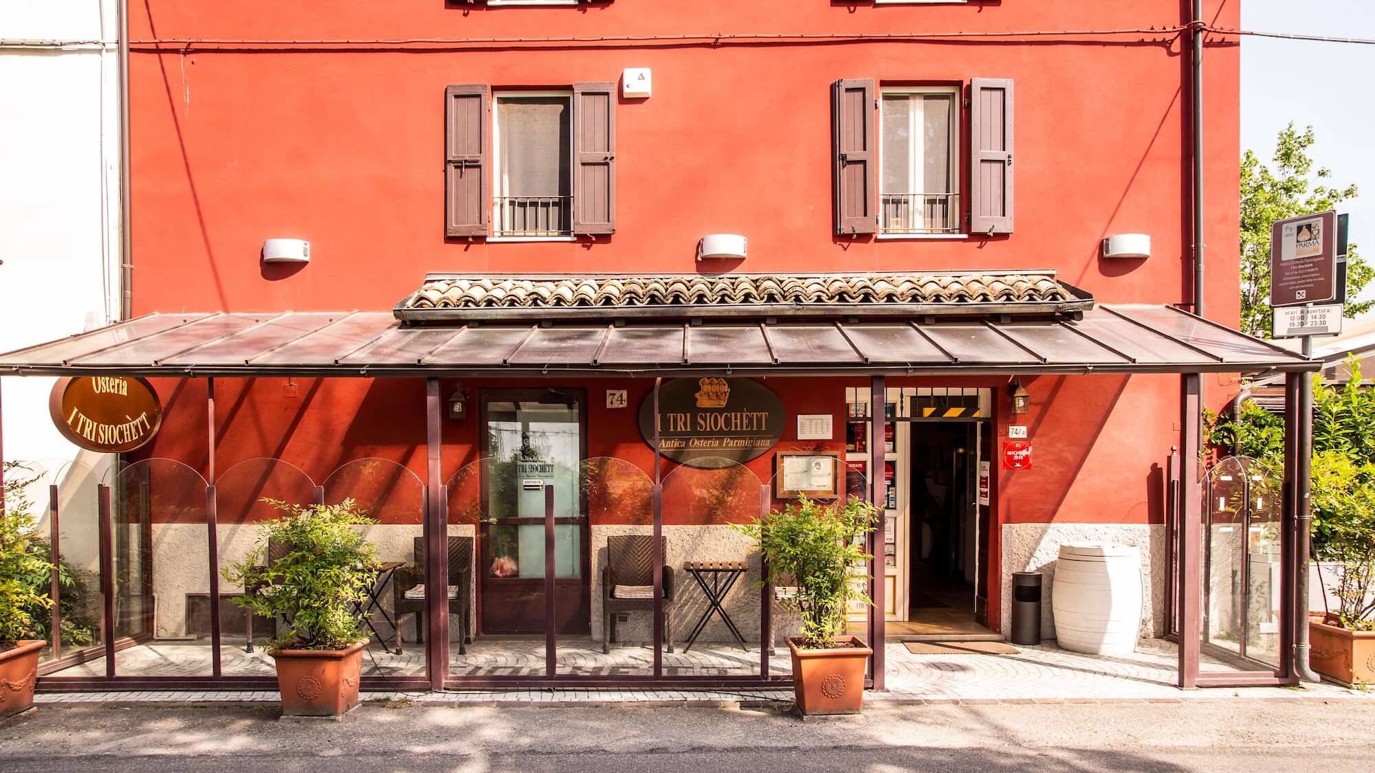 entrata ristorante I Tri Siochett