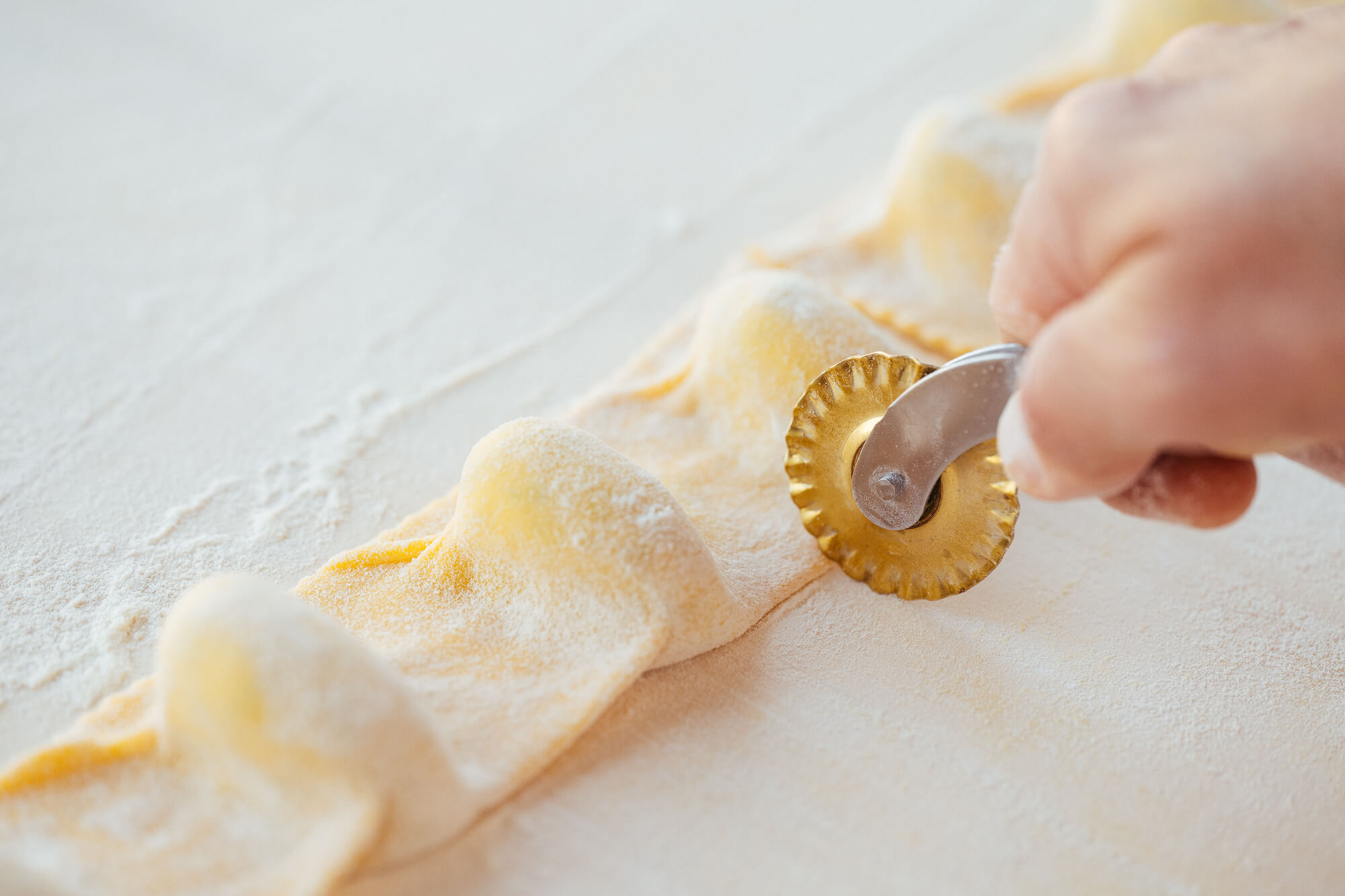 tortelli d'erbetta in preparazione